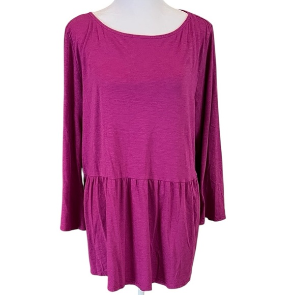 J Jill Orchid/Magenta Tiered Top XL - Picture 1 of 4